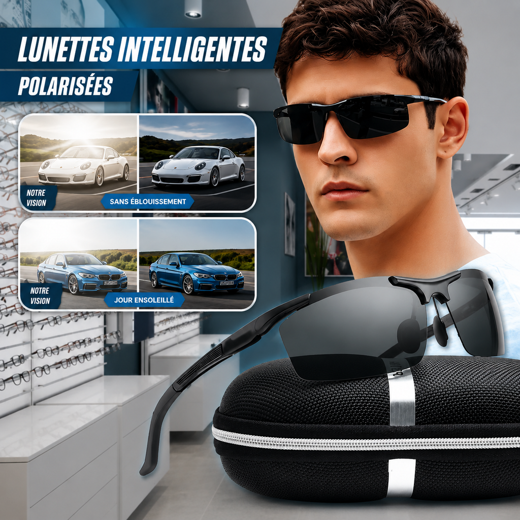 Lunettes intelligentes polarisées